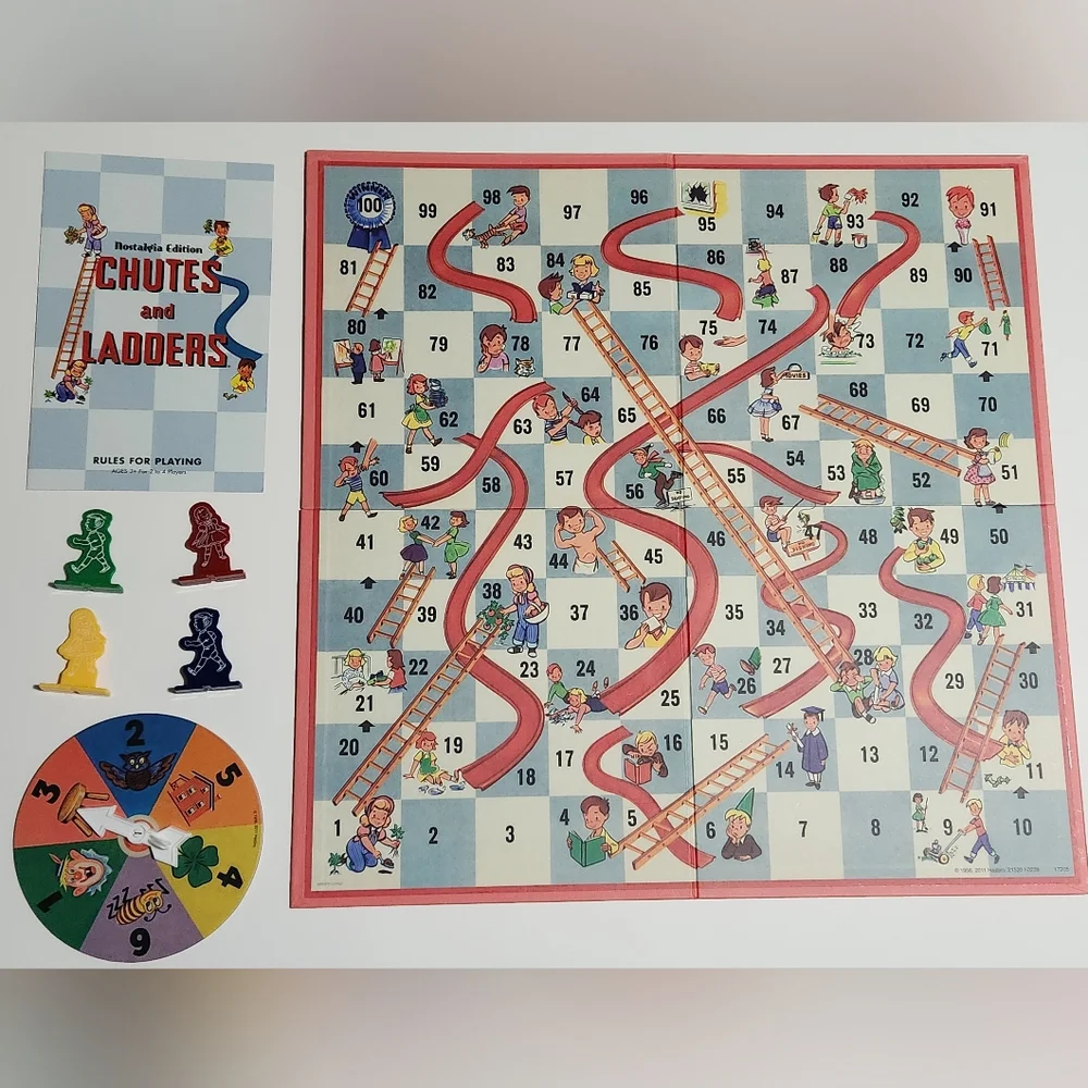 Chutes and Ladders Board Game Nostalgia "1956" Edition - Picture 5 of 12